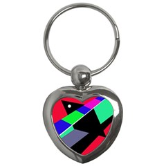 Abstract Fish Key Chains (heart) 