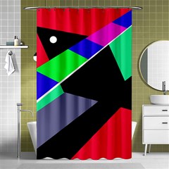 Abstract Fish Shower Curtain 48  X 72  (small)  by Valentinaart