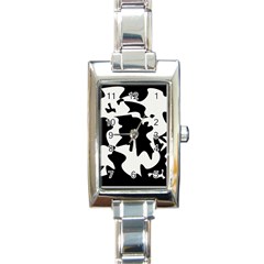 Black And White Elegant Design Rectangle Italian Charm Watch