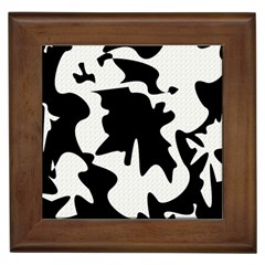 Black And White Elegant Design Framed Tiles by Valentinaart