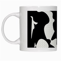 Black And White Elegant Design White Mugs by Valentinaart