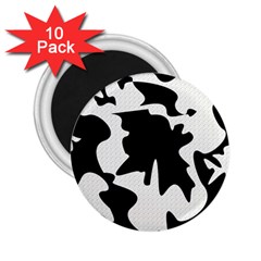 Black And White Elegant Design 2 25  Magnets (10 Pack) 