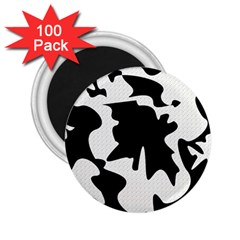 Black And White Elegant Design 2 25  Magnets (100 Pack) 