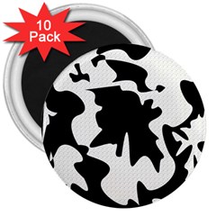 Black And White Elegant Design 3  Magnets (10 Pack) 