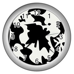 Black And White Elegant Design Wall Clocks (silver) 