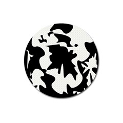 Black And White Elegant Design Magnet 3  (round) by Valentinaart