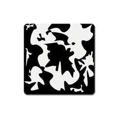 Black And White Elegant Design Square Magnet