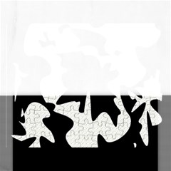 Black And White Elegant Design Rectangular Jigsaw Puzzl