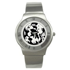 Black And White Elegant Design Stainless Steel Watch