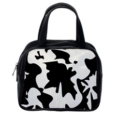 Black And White Elegant Design Classic Handbags (one Side)