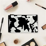 Black and white elegant design Cosmetic Bag (Small)  Front