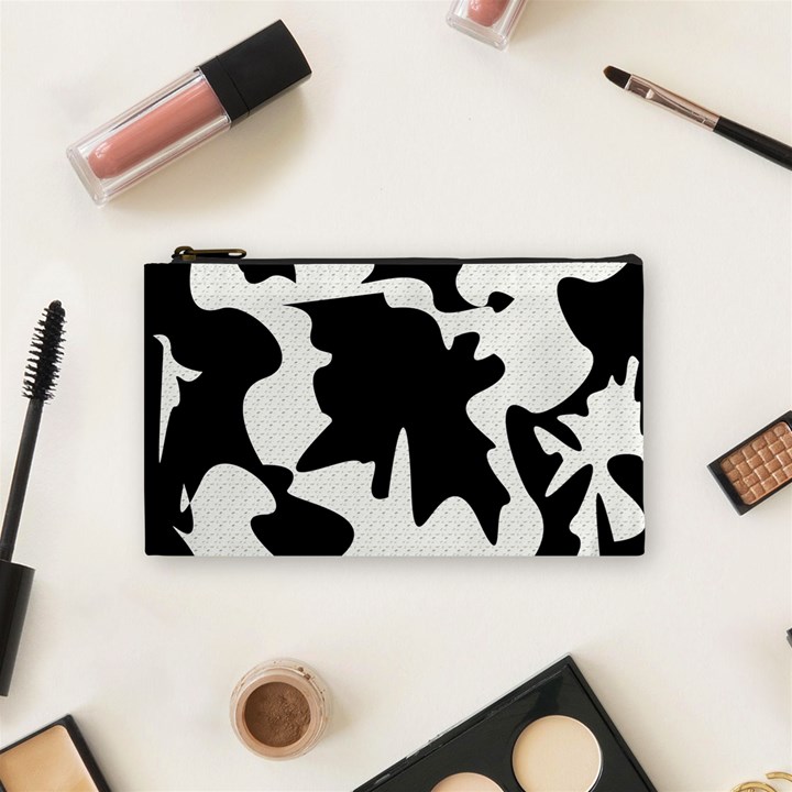 Black and white elegant design Cosmetic Bag (Small) 