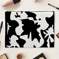 Black And White Elegant Design Cosmetic Bag (xl)