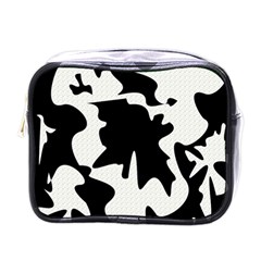 Black And White Elegant Design Mini Toiletries Bags by Valentinaart