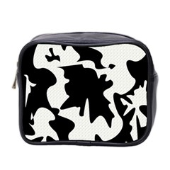 Black And White Elegant Design Mini Toiletries Bag 2-side