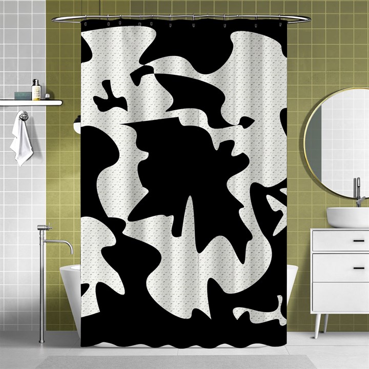 Black and white elegant design Shower Curtain 48  x 72  (Small) 