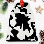 Black and white elegant design Ornament (Bell)  Front