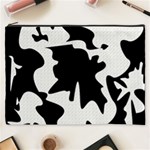 Black and white elegant design Cosmetic Bag (XXXL)  Front