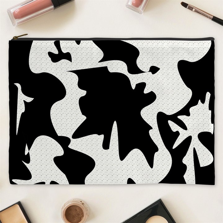 Black and white elegant design Cosmetic Bag (XXXL) 