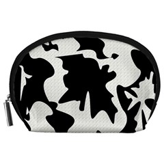 Black And White Elegant Design Accessory Pouches (large) 