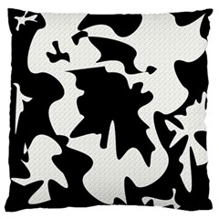 Black And White Elegant Design Large Flano Cushion Case (two Sides)