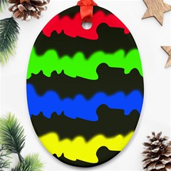 Colorful Abstraction Ornament (oval) 