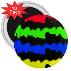 Colorful Abstraction 3  Magnets (10 Pack) 