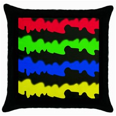 Colorful Abstraction Throw Pillow Case (black)