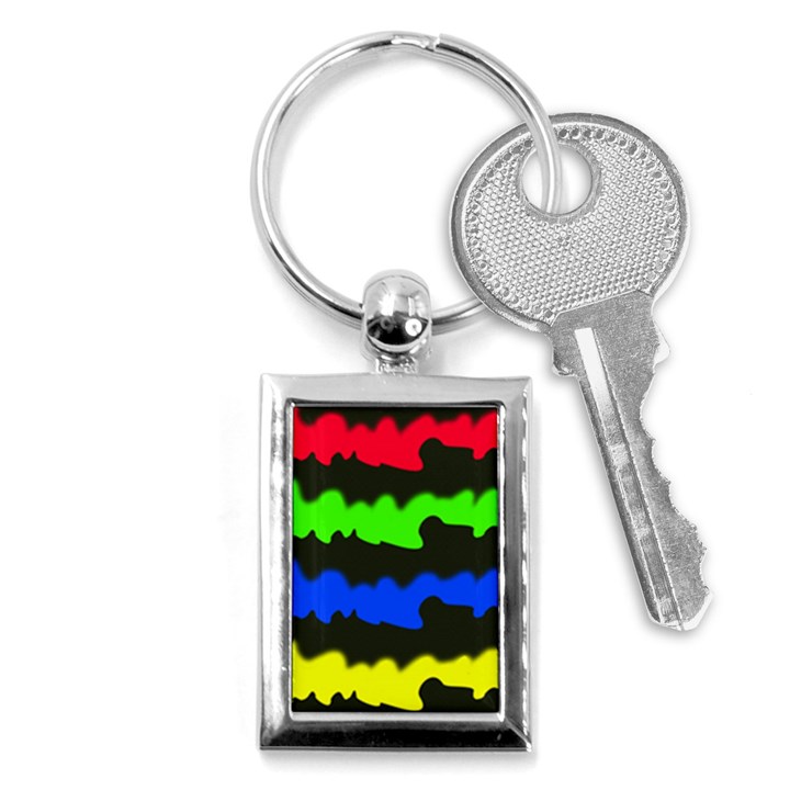 Colorful abstraction Key Chains (Rectangle) 