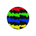 Colorful abstraction Rubber Coaster (Round)  Front