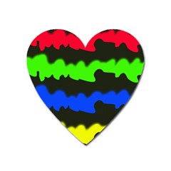 Colorful Abstraction Heart Magnet