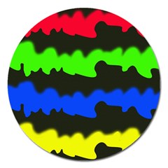 Colorful Abstraction Magnet 5  (round)