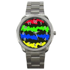 Colorful Abstraction Sport Metal Watch