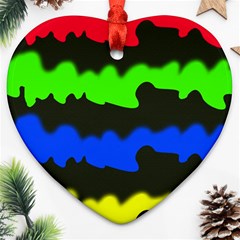 Colorful Abstraction Heart Ornament (2 Sides)