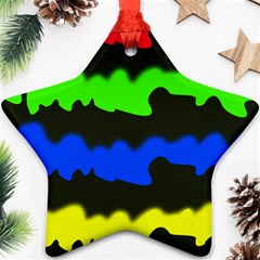 Colorful Abstraction Star Ornament (two Sides) 