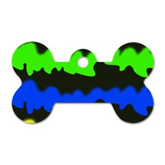 Colorful Abstraction Dog Tag Bone (one Side)