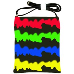 Colorful Abstraction Shoulder Sling Bags by Valentinaart