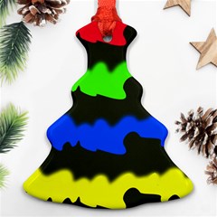 Colorful Abstraction Christmas Tree Ornament (2 Sides)