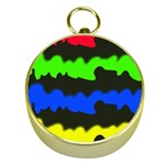 Colorful abstraction Gold Compasses Front