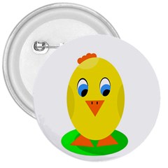 Cute Chicken  3  Buttons by Valentinaart