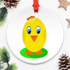 Cute Chicken  Ornament (round) 