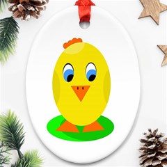 Cute Chicken  Ornament (oval) 