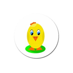 Cute Chicken  Magnet 3  (round) by Valentinaart