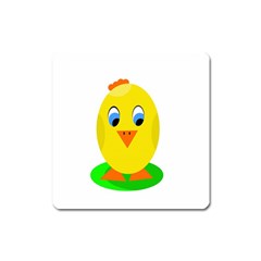 Cute Chicken  Square Magnet by Valentinaart