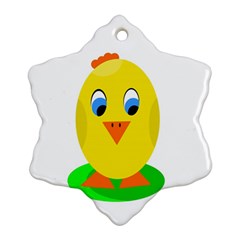 Cute Chicken  Ornament (snowflake)  by Valentinaart