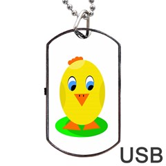 Cute Chicken  Dog Tag Usb Flash (two Sides) 