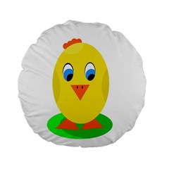 Cute Chicken  Standard 15  Premium Round Cushions by Valentinaart