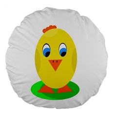 Cute Chicken  Large 18  Premium Round Cushions by Valentinaart