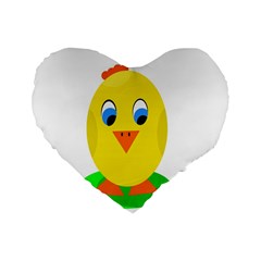 Cute Chicken  Standard 16  Premium Heart Shape Cushions