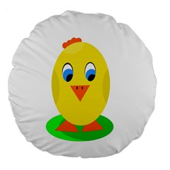 Cute Chicken  Large 18  Premium Flano Round Cushions